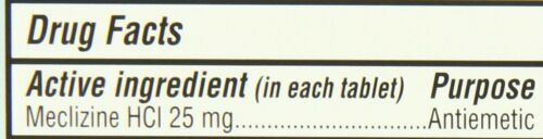 Dramamine Less Drowsy Formula Motion Sickness Relief Tablets Long Lasting 8 Each