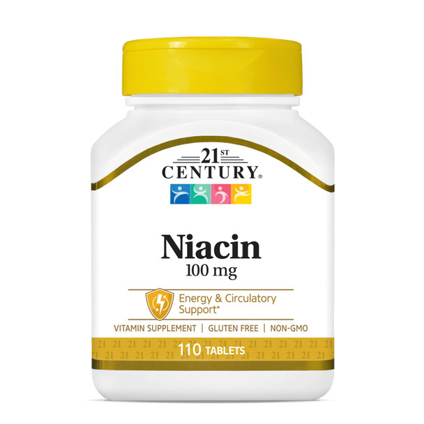 21st Century, Niacin, 100 mg, 110 Tablets