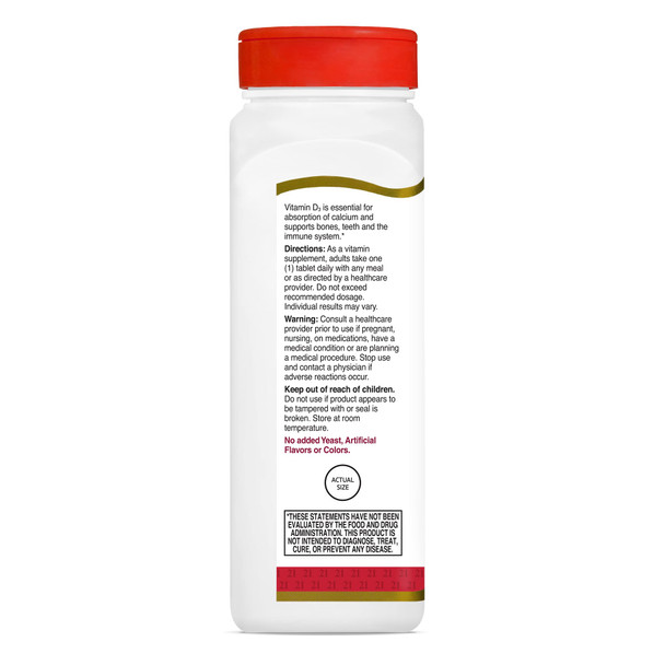 21st Century D3 1000 IU Tablets, 500 Count