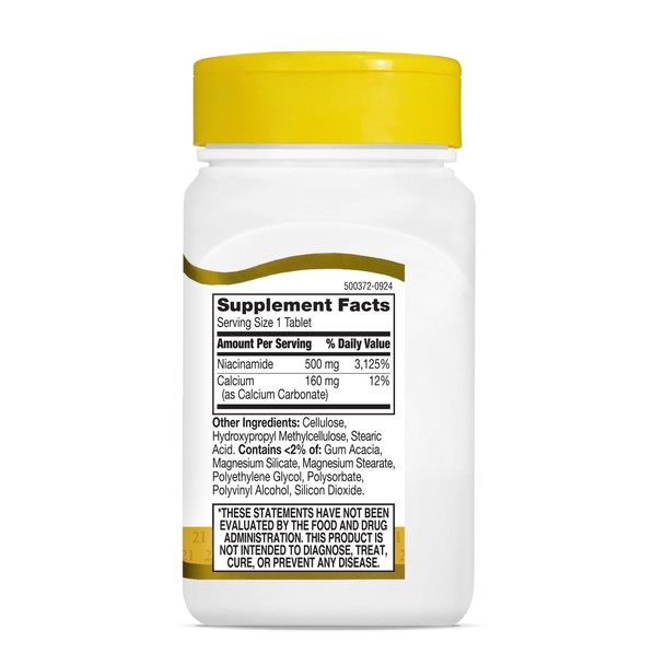 21st Century Niacinamide 500 mg Prolonged Release Tablets, 110 Count