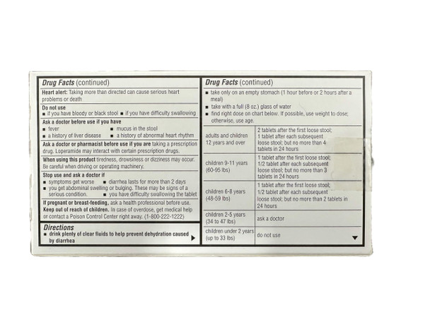 Camber Loperamide and Simethicone Multi-Symptom Tablets, Anti-Diarrheal and Anti-Gas, 24 Count