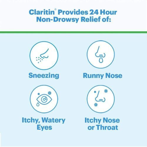 Claritin 24 Hour Relief Antihistamine Loratadine Tablets Non Drowsy 10 mg 70 Ct