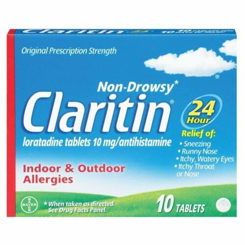 Bayer Claritin Indoor & Outdoor Allergies Tablets Non-Drowsy 24 Hour 10 Count