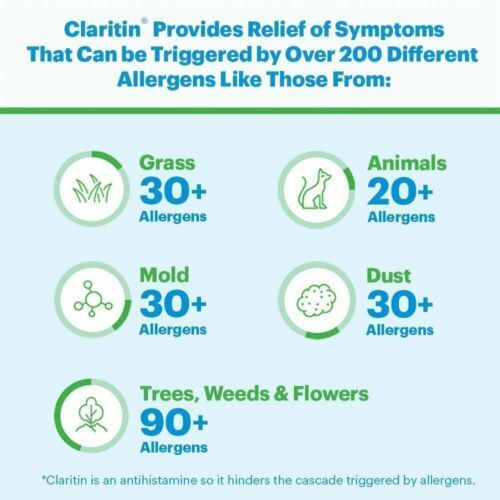 Bayer Claritin Indoor & Outdoor Allergies Tablets Non-Drowsy 24 Hour 10 Count