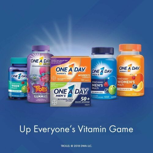 One-A-Day Men's 50+ Healthy Advantage Multivitamins Supplement Tablets 100 Count