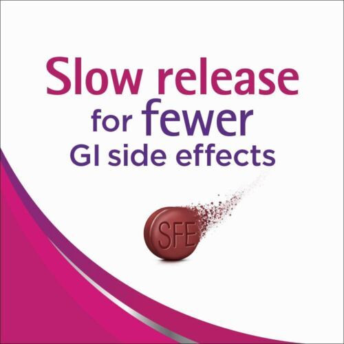 Slow Fe Iron Supplement Tablets Gentle Easy To Swallow High Potency 30ct 1 Pack
