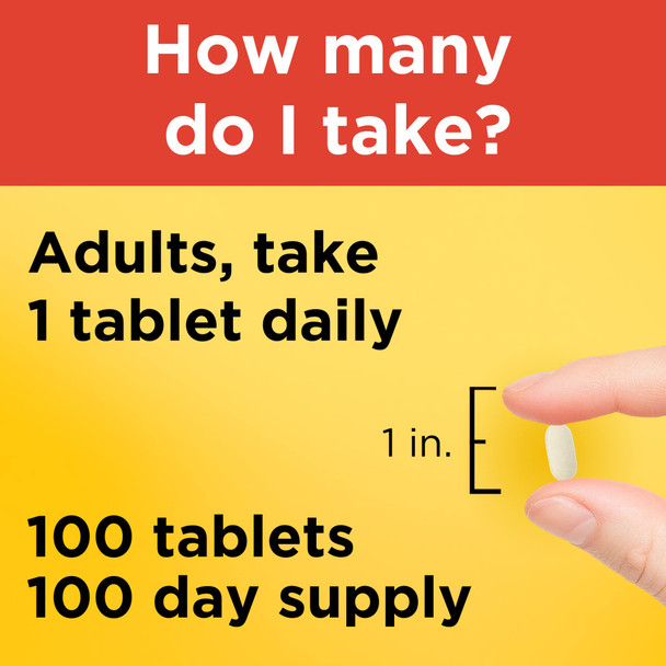 Nature Made Vitamin C 500 mg Tablets, Dietary Supplement, Vitamin C for Immune Support, 100 Tablets, 100 Day Supply