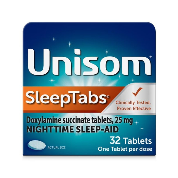 Unisom SleepTabs, Nighttime Sleep-aid, Doxylamine Succinate, 32 Tablets