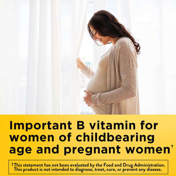 Nature Made Folic Acid 400mcg (665 mcg DFE), Folic Acid Supplements for Women & Men, Dietary Supplement for Nervous System Function, 250 Tablets, 250 Day Supply