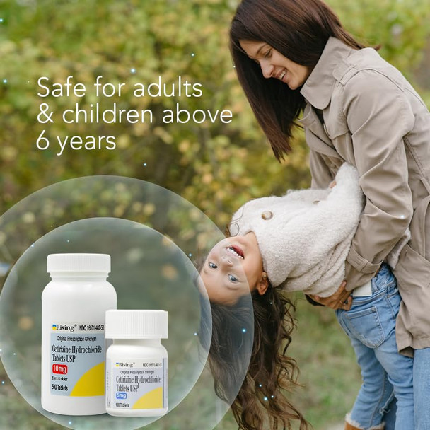 Rising Pharma - Cetirizine HCL 10 mg - Antihistamine Seasonal Allergy Tablets - 500 Tablets