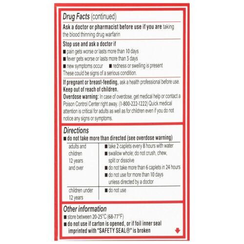 Tylenol 8 Hours Relief Acetaminophen Extended Release Tablets 650 mg 24 Count
