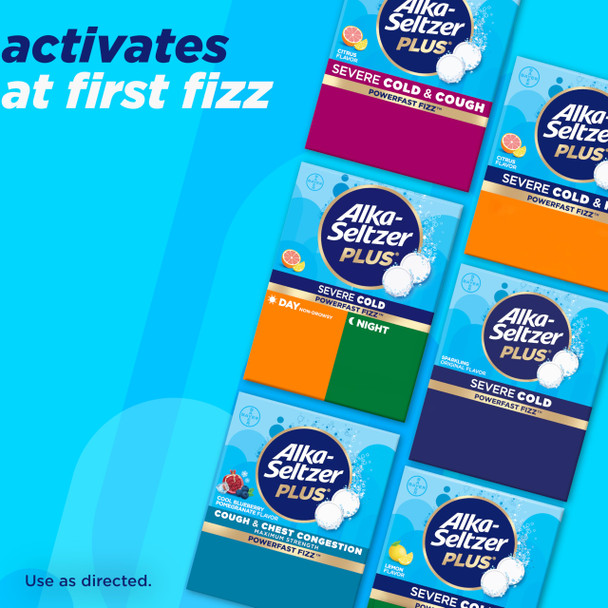 Alka-seltzer Plus Severe Cold PowerFast Fizz Orange Zest Effervescent Tablets, 24ct, Packaging May Vary