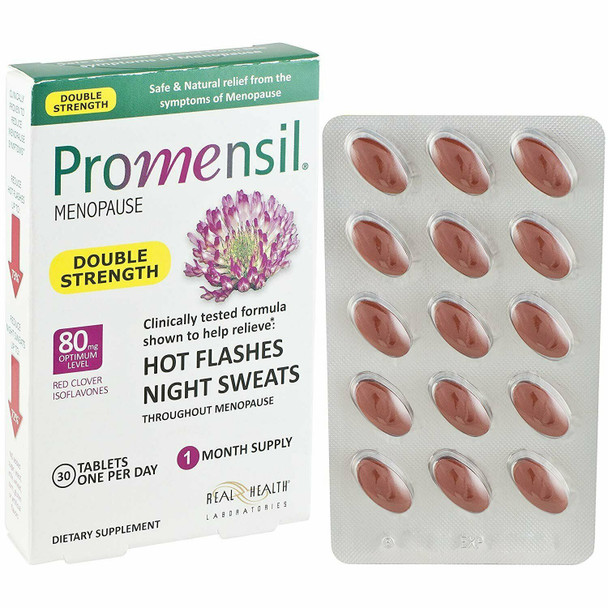 Promensil Menopause Hot Flashes Night Sweats Double Strength Tablets 30 Count
