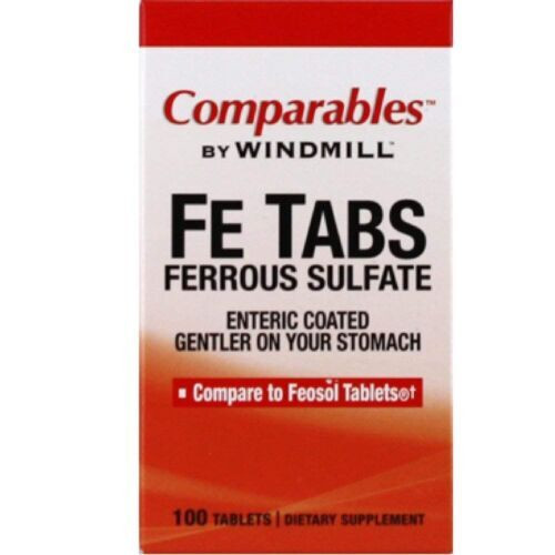 Comparables By Windmill Fe Tabs Ferrous Sulfate Enteric Coated Tablets 100 Count