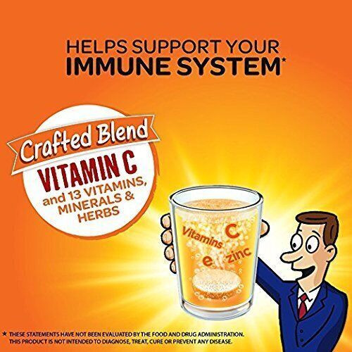 Airborne Original Vitamin C Gluten Free Effervescent Tablets Zesty Orange 30 Ct