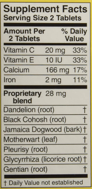 Lydia Pinkham Tablets - 72 Tablets