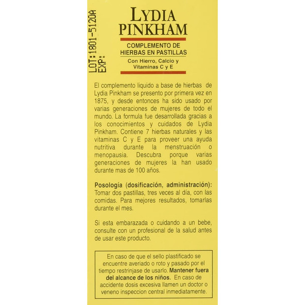 Lydia Pinkham Tablets - 72 Tablets