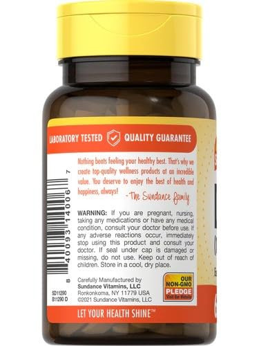 Sundance Vitamin D3 400 IU (10 mcg) | 60 Vegetarian Tablets | Essential Vitamin Supplement | Vegetarian, Non-GMO, and Gluten Free Formula