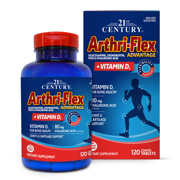 21st Century Arthri-Flex Advantage + Vitamin D3, 120 Coated Tablets