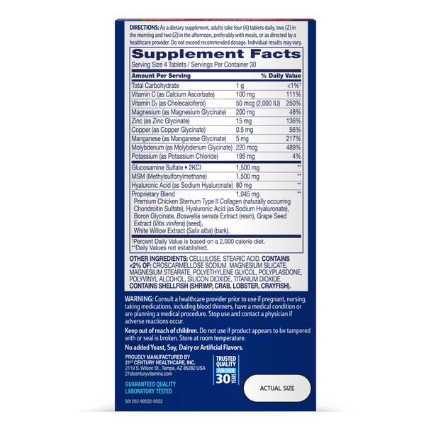 21st Century Arthri-Flex Advantage + Vitamin D3, 120 Coated Tablets