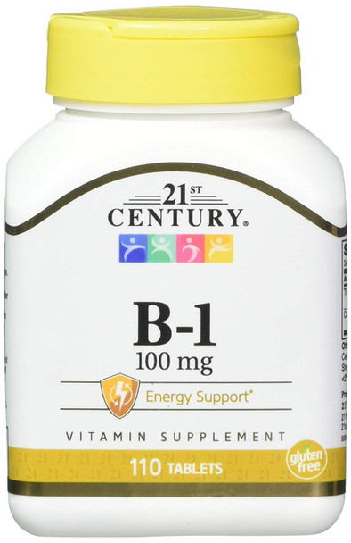 21st Century Vitamin B-6 100 mg Vitamin Supplement Gluten Free Tablets 110 Count