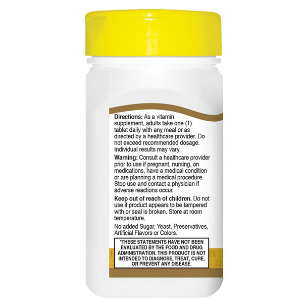 21st Century Vitamin B-6 100 mg Vitamin Supplement Gluten Free Tablets 110 Count