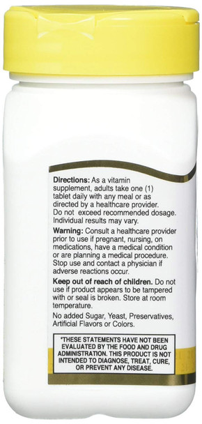 21st Century Vitamin B-6 100 mg Vitamin Supplement Gluten Free Tablets 110 Count