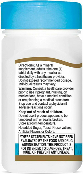 21st Century Magnesium Dietary Supplement Tablets Gluten Free 250 mg 110 Count