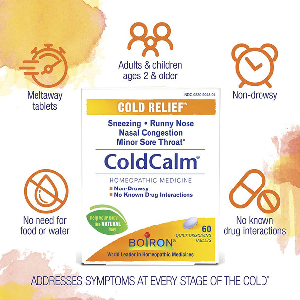 Boiron Coldcalm Cold Relief Quick Dissolving Tablets-60 ct