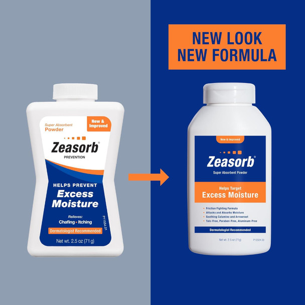 Zeasorb Prevention Super Absorbent Powder, Foot Care, 2.5-Ounce Bottle