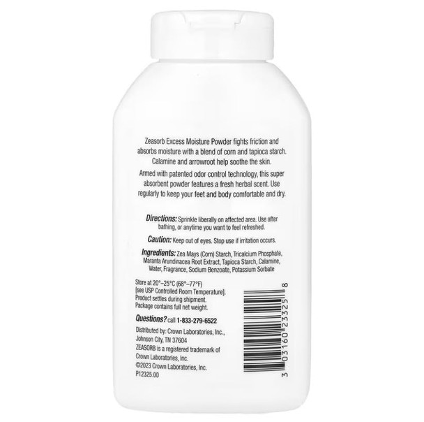 Zeasorb Prevention Super Absorbent Powder, Foot Care, 2.5-Ounce Bottle