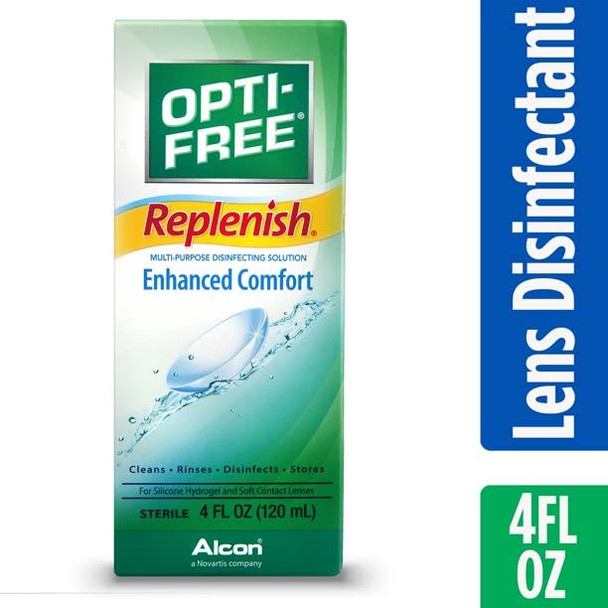 Opti-Free replenish solution for contact lenses 4 Fl oz