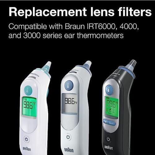 Braun ThermoScan Lens Filters For Ear Thermometer Disposable Clear Cover 40 Each