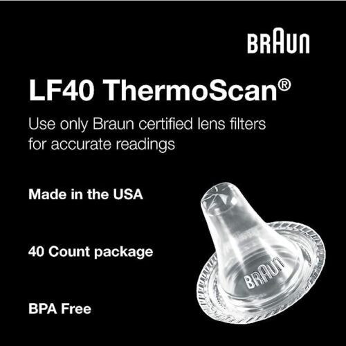 Braun ThermoScan Lens Filters For Ear Thermometer Disposable Clear Cover 40 Each