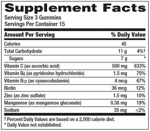 Emergen-C Vitamin C Gummies 500 mg Orange Tangerine & Raspberry Flavor 45 Count