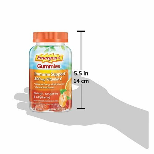 Emergen-C Vitamin C Gummies 500 mg Orange Tangerine & Raspberry Flavor 45 Count