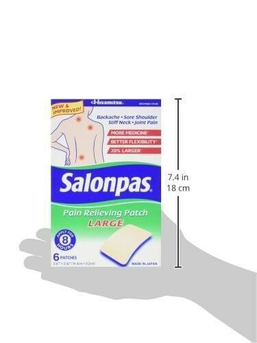 Salonpas Pain Relieving Patch Temporary Relief of Minor Aches and Pains 6 Count