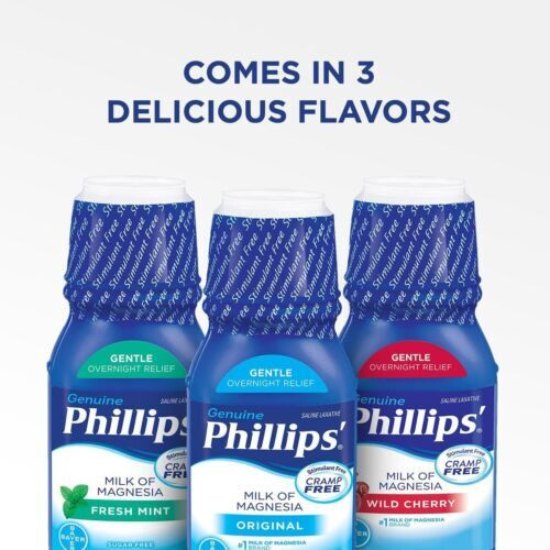 Phillips Milk Of Magnesia Saline Laxative Cramp Free Relief Original Flavor 4oz