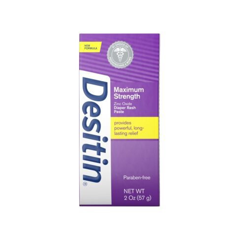 Desitin Zinc Oxide Diaper Rash Paste Maximum Strength Long Lasting Relief 2 oz