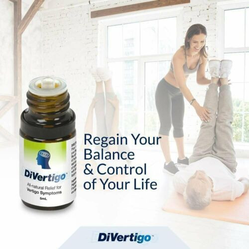 DiVertigo Topical Oil Non-Drowsy All Natural Relief for Vertigo Symptoms 0.17 Oz
