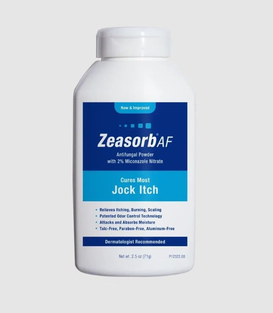 Zeasorb AF Jock Itch Powder, Super Absorbent, Scaling, & Burning Relief, 2.5 Oz