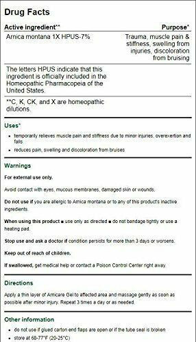 Bioron Arnicare Gel Pain Relief Homeopathic Non Greasy 1.5 Ounce