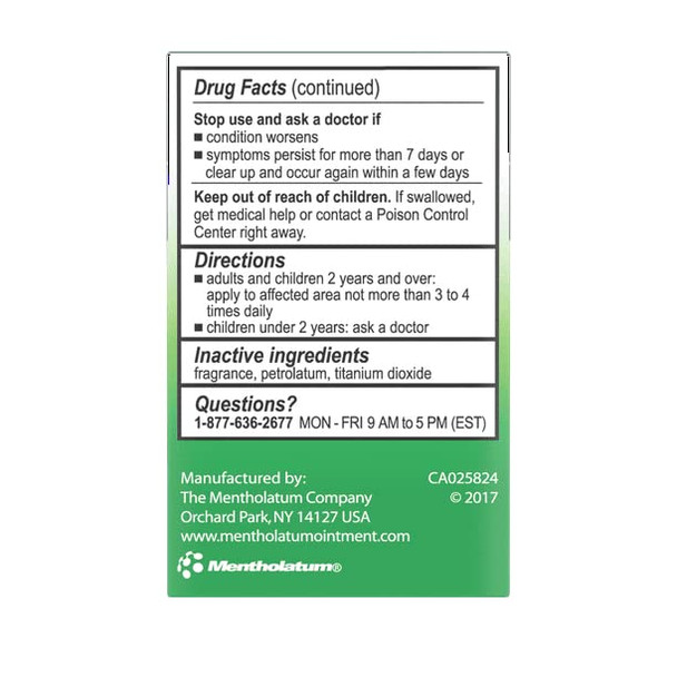 Mentholatum Original Ointment Soothing Relief, Aromatic Vapors - 1 oz