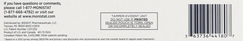 Monistat Vaginal Antifungal Day Night Ovule Cure & Itch Relief Cream 0.32 Ounce