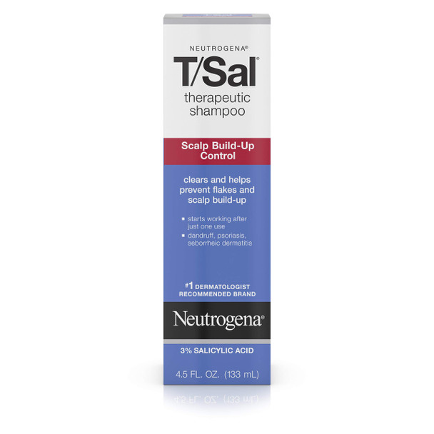 Neutrogena T/SAL Therapeutic Shampoo for Scalp Build-Up Control with Salicylic Acid, Scalp Treatment for Dandruff, Scalp Psoriasis & Seborrheic Dermatitis Relief, 4.5 fl. oz