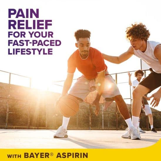 Bayer Aspirin Extra Strength, Aspirin 500mg, Pain Relief Pills, Fever Reducer and Headache Relief for Adults, 100 ct