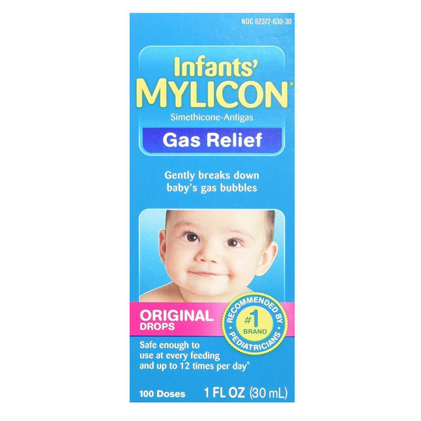 Mylicon Infants Gas Relief Original Drops Gluten Free 100 Doses 20 mg 1 Ounce