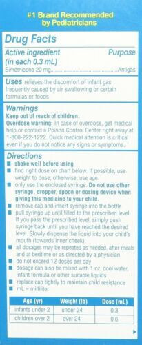 Mylicon Infants Gas Relief Original Drops Gluten Free 100 Doses 20 mg 1 Ounce