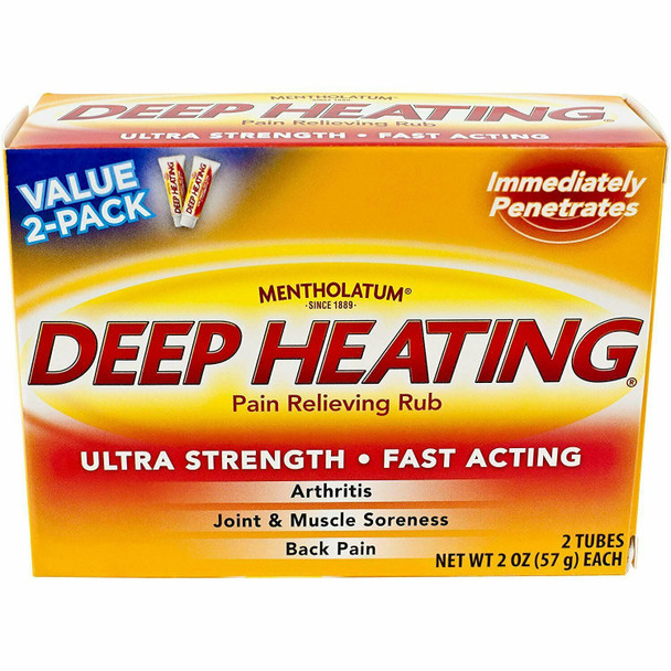 Mentholatum Deep Heating Arthritis Pain Relieving Rub Ultra Strength Relief 2ct