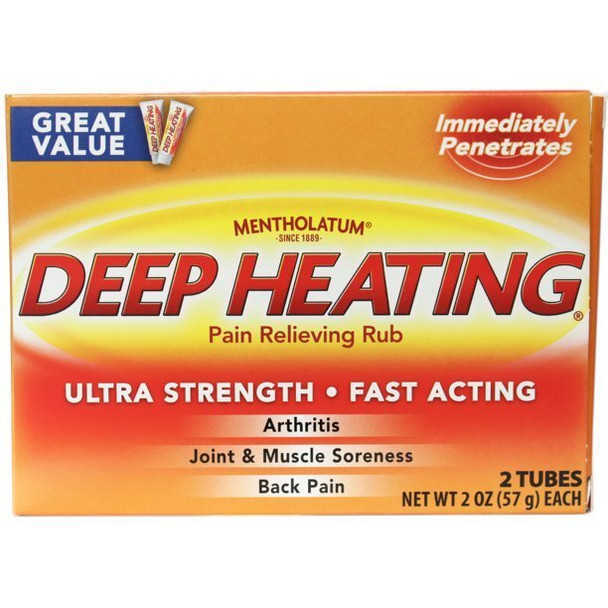 Mentholatum Deep Heating Arthritis Pain Relieving Rub Ultra Strength Relief 2ct